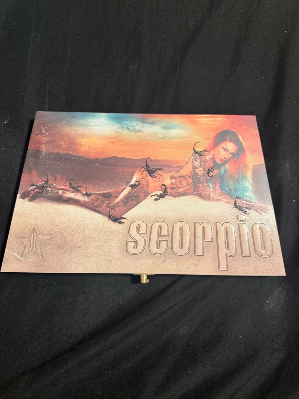 Jeffree Star Scorpio Palette — Orange, Teal, Pink Artwork